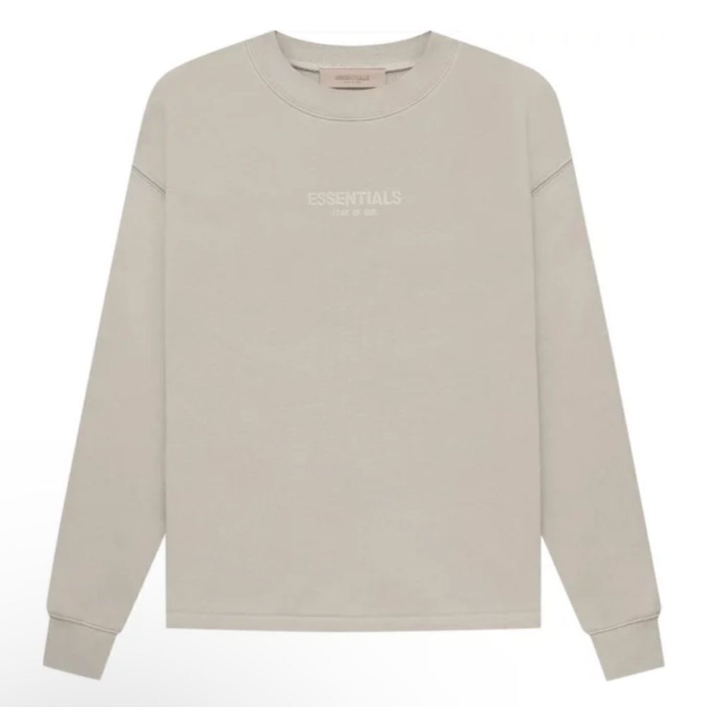NWT Essentials Fear Of God Crew Mock Neck IN Smoke Gray Relaxed Casual Sweater